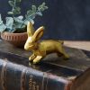 Mini Gold Bunny Figurine Set of 4 - Adorable Easter Decor