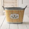 Rustic Galvanized Busy Bee Hive Bucket - Perfect for Home Decor and Gardening