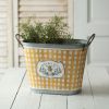 Rustic Galvanized Busy Bee Hive Bucket - Perfect for Home Decor and Gardening