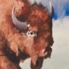 American Bison Wall Art - Rustic Wildlife Decor for Home or Office