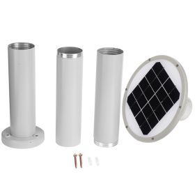 6500K Outdoor LED Solar Post Light with Automatic On/Off Sensor for Lawn Yard Patio Walkway