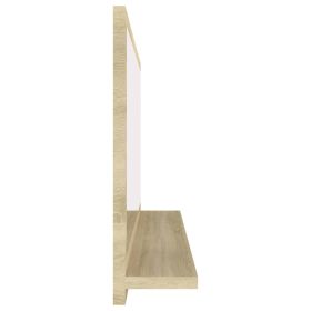 vidaXL Bathroom Mirror Sonoma Oak 80x10.5x37 cm Engineered Wood