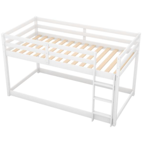 Bunk Bed With Ladder, White