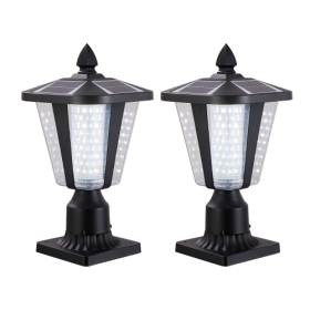 Solar Pillar Headlights With Dimmable LEDs - 2 Packs Unavailable Platforms- Temu