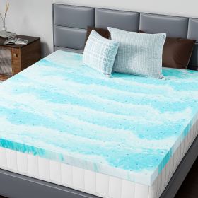 Memory Foam Cooling Gel Swirl Infused Bed Topper For Back Pain