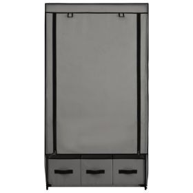 vidaXL Wardrobe Grey 87x49x159 cm Fabric