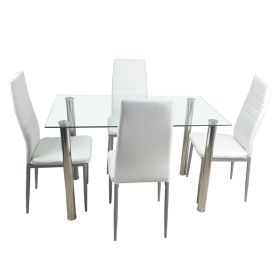 110CM Clear Color Dining Table Set This Product Will Be Split Into Two Packages