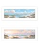 "The Seascape Collection" 2-Piece Vignette By Georgia Janisse, Ready to Hang Framed Print, White Frame