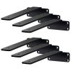 VEVOR Shelf Bracket, 10'L x 4'W x 1.6'H, 6 Pcs Heavy Duty Floating Shelf Brackets, Brackets for Shelves, 5mm Thick Matte Black L Shelf Bracket