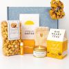 Sunshine Gift For Women Self Care Package with Herbal Tea Mug Bath Bomb Candle Fluffy Socks Lip Balm Sheet Mask Scrunchie & Sending Sunshine Card Grad