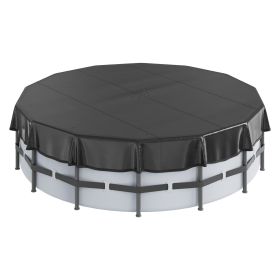 VEVOR 18 Ft Round Pool Cover, Solar Covers for Above Ground Pools, Safety Pool Cover with Drawstring Design, PVC Summer Pool Cover