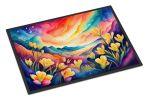 Freesia in Color Doormat Front Door Mat Indoor Outdoor Rugs for Entryway, Non Slip Washable Low Pile, 24H X 36W