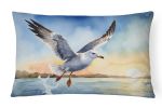 Birds, Birds, Birds Throw Pillow Throw Pillow for Indoor Couch Bed Outdoor Patio Washable, Gull Flying Low 7516,12Hx16W