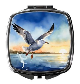 Gull Flying Low Compact Mirror Decorative Travel Makeup Mirror for Women Girls Gifts Pocket Makeup Mirror Folding Handheld