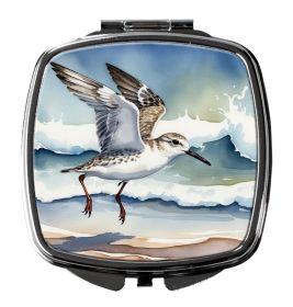 Sanderling Racing the Tide Compact Mirror Decorative Travel Makeup Mirror for Women Girls Gifts Pocket Makeup Mirror Folding Handheld