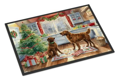 Chesapeake Bay Retriever Christmas Cookies Doormat Front Door Mat Indoor Outdoor Rugs for Entryway, Non Slip Washable Low Pile, 24H X 36W