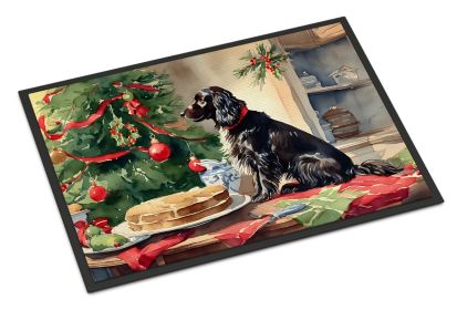 Boykin Spaniel Christmas Cookies Doormat Front Door Mat Indoor Outdoor Rugs for Entryway, Non Slip Washable Low Pile, 24H X 36W