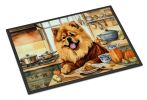 Chow Chow Fall Kitchen Pumpkins Doormat Front Door Mat Indoor Outdoor Rugs for Entryway, Non Slip Washable Low Pile, 24H X 36W