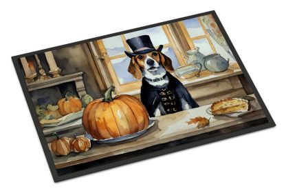 Beagle Fall Kitchen Pumpkins Doormat Front Door Mat Indoor Outdoor Rugs for Entryway, Non Slip Washable Low Pile, 24H X 36W