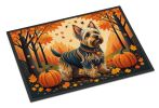 Silky Terrier Fall Doormat Front Door Mat Indoor Outdoor Rugs for Entryway, Non Slip Washable Low Pile, 24H X 36W