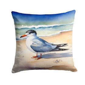 Tern Resting Throw Pillow Machine Washable, Indoor Outdoor Decorative Pillow for Couch, Bed or Patio, 18Hx18W