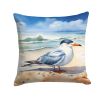 Tern Resting Throw Pillow Machine Washable, Indoor Outdoor Decorative Pillow for Couch, Bed or Patio, 14Hx14W