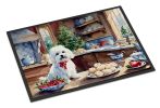 Maltese Christmas Cookies Doormat Front Door Mat Indoor Outdoor Rugs for Entryway, Non Slip Washable Low Pile, 24H X 36W