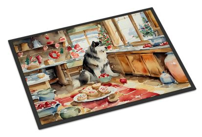 Alaskan Malamute Christmas Cookies Doormat Front Door Mat Indoor Outdoor Rugs for Entryway, Non Slip Washable Low Pile, 24H X 36W