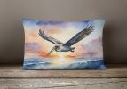 Birds, Birds, Birds Throw Pillow Throw Pillow for Indoor Couch Bed Outdoor Patio Washable, Pelican Fyling at Sunrise 7507,12Hx16W