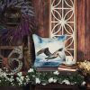 Pelican Diving Throw Pillow Machine Washable, Indoor Outdoor Decorative Pillow for Couch, Bed or Patio, 18Hx18W