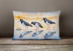 Birds, Birds, Birds Throw Pillow Throw Pillow for Indoor Couch Bed Outdoor Patio Washable, Oystercatchers Foraging 7522,12Hx16W