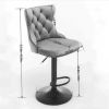 Furniture,Swivel Velvet Barstools Adjusatble Seat Height from 25-33 Inch,17.7 inch base