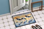 Oystercatchers Foraging Doormat Front Door Mat Indoor Outdoor Rugs for Entryway, Non Slip Washable Low Pile, 24H X 36W