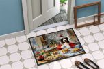 Bearded Collie Christmas Cookies Doormat Front Door Mat Indoor Outdoor Rugs for Entryway, Non Slip Washable Low Pile, 24H X 36W