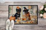 Affenpinscher Fall Kitchen Pumpkins Doormat Front Door Mat Indoor Outdoor Rugs for Entryway, Non Slip Washable Low Pile, 24H X 36W