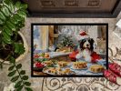 Bearded Collie Christmas Cookies Doormat Front Door Mat Indoor Outdoor Rugs for Entryway, Non Slip Washable Low Pile, 24H X 36W