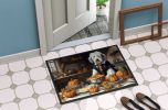 Old English Sheepdog Fall Kitchen Pumpkins Doormat Front Door Mat Indoor Outdoor Rugs for Entryway, Non Slip Washable Low Pile, 24H X 36W