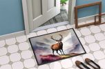 Highland Red Deer Doormat Front Door Mat Indoor Outdoor Rugs for Entryway, Non Slip Washable Low Pile, 24H X 36W