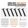 VEVOR Shelf Bracket, 10'L x 4'W x 1.6'H, 6 Pcs Heavy Duty Floating Shelf Brackets, Brackets for Shelves, 5mm Thick Matte Black L Shelf Bracket