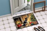 Australian Cattle Dog Cozy Christmas Doormat Front Door Mat Indoor Outdoor Rugs for Entryway, Non Slip Washable Low Pile, 24H X 36W