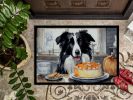 Border Collie Fall Kitchen Pumpkins Doormat Front Door Mat Indoor Outdoor Rugs for Entryway, Non Slip Washable Low Pile, 24H X 36W