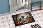 Fawn Pug Spooky Halloween Doormat Front Door Mat Indoor Outdoor Rugs for Entryway, Non Slip Washable Low Pile, 24H X 36W