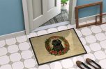 Newfoundland Christmas Flowers Doormat Front Door Mat Indoor Outdoor Rugs for Entryway, Non Slip Washable Low Pile, 24H X 36W