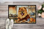 Chow Chow Fall Kitchen Pumpkins Doormat Front Door Mat Indoor Outdoor Rugs for Entryway, Non Slip Washable Low Pile, 24H X 36W