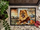 Chow Chow Fall Kitchen Pumpkins Doormat Front Door Mat Indoor Outdoor Rugs for Entryway, Non Slip Washable Low Pile, 24H X 36W