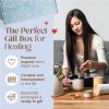 Get Well Gift Box USDA Organic Get Well Soon Self Care Package for Women Fluffy Socks Mug Lemon & Ginger Tea Set Sea Salt Sage Scented Candle Sending