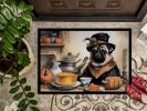 Pug Fall Kitchen Pumpkins Doormat Front Door Mat Indoor Outdoor Rugs for Entryway, Non Slip Washable Low Pile, 24H X 36W