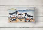 Birds, Birds, Birds Throw Pillow Throw Pillow for Indoor Couch Bed Outdoor Patio Washable, Oystercatchers Feeding 7521,12Hx16W