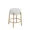 24" Tall, Round Bar Stools, Set of 2 - Contemporary upholstered dining stools for kitchens