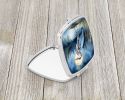 Blue Heron Under the Moonlight Compact Mirror Decorative Travel Makeup Mirror for Women Girls Gifts Pocket Makeup Mirror Folding Handheld